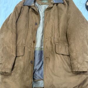 RAINFOREST Brown Trench Coat with Black Collar